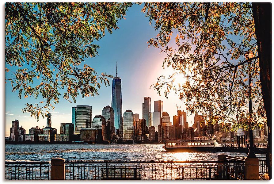 Artland Wandbild "Sonnenaufgang über New York" Amerika 1 Stk. tlg. als Lein günstig online kaufen