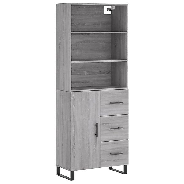 vidaXL Highboard Grau Sonoma 69,5x34x180 cm Holzwerkstoff 3189475 günstig online kaufen