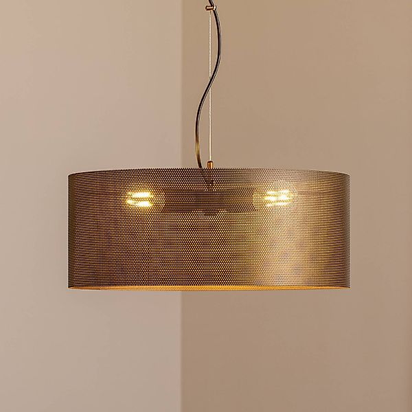 Hängelampe Zofia, kaffeebraun, Metall, Ø 50 cm, 3-flg., E27 günstig online kaufen