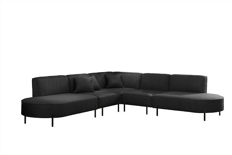 Fun Möbel Ecksofa Sofa VALENCIA Seite universal in Stoff, Rundumbezug günstig online kaufen