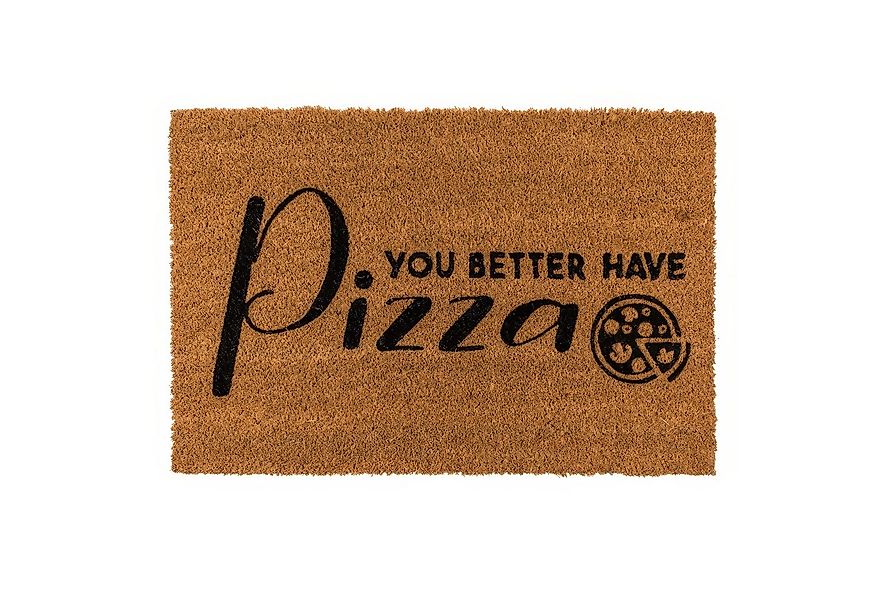 Out of the Blue Fußmatte Abtreter Pizza Fußmatte 60x40cm Kokosfaser Schmutz günstig online kaufen