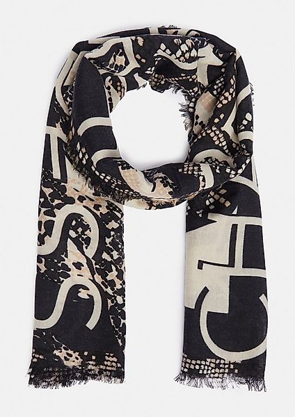 comma Schal Tuch, Wollmix-Schal mit Animal-Print günstig online kaufen