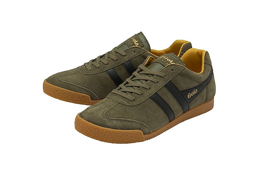 Gola Harrier Suede-Leder khakigrün/schwarz/gelb Herren Sneaker günstig online kaufen
