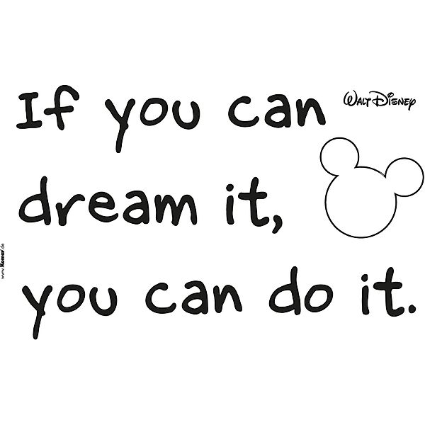 Komar Wandtattoo Disney You can do it - Größe 50 x 70 cm (13 St), Künstler: günstig online kaufen