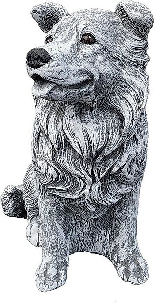 Stone and Style Gartenfigur Steinfigur Collie Hund günstig online kaufen