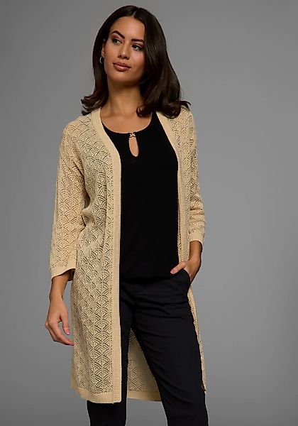 Laura Scott Longstrickjacke, mit sommerlichem Ajourmuster - NEUE KOLLEKTION günstig online kaufen