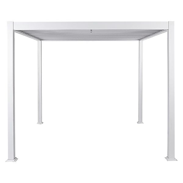 Beliani Garten-Pergola FORNOLI Weiss 310x310x250 günstig online kaufen