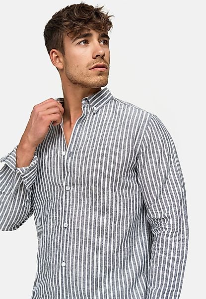 Indicode Langarmhemd Brayden mit Button-Down-Kragen günstig online kaufen