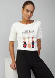 s.Oliver Kurzarmshirt T-Shirt Jersey-T-Shirt mit Frontprint günstig online kaufen