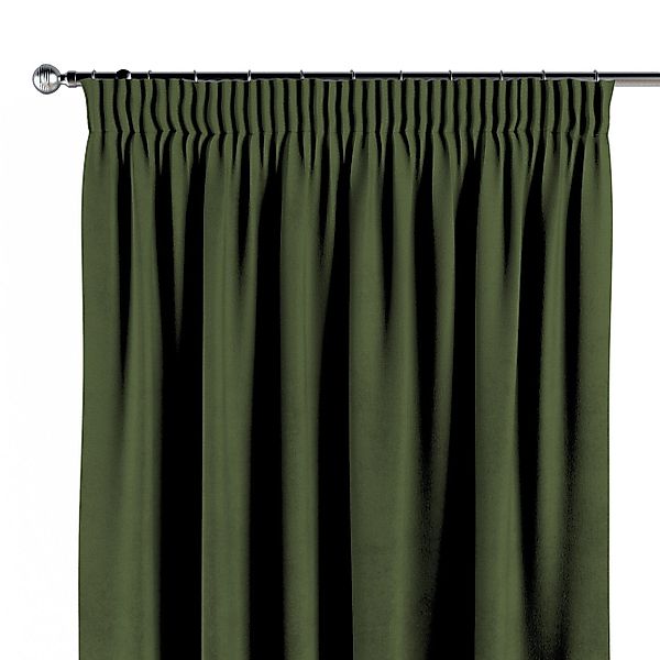 Vorhang mit Kräuselband, waldgrün, Crema (185-87) günstig online kaufen