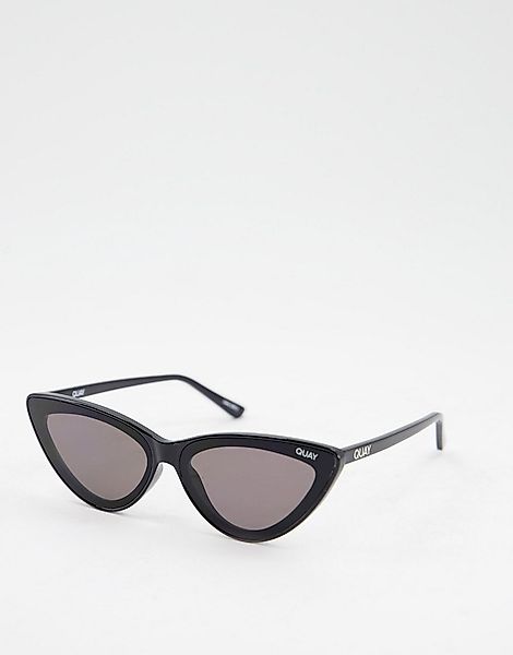 Quay – Cat-Eye-Sonnenbrille in Rauchschwarz günstig online kaufen