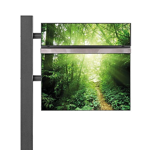 Banjado Standbriefkasten Anthrazit 45x120x16.5cm Groß Inkl. Montagematerial günstig online kaufen