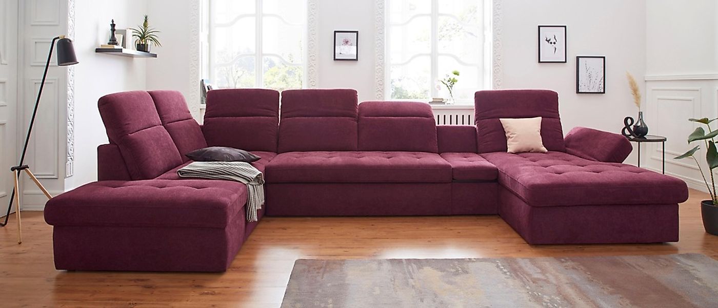 sit&more Wohnlandschaft "Stardust U-Form" inklusive Kopfteilverstellung, Ar günstig online kaufen