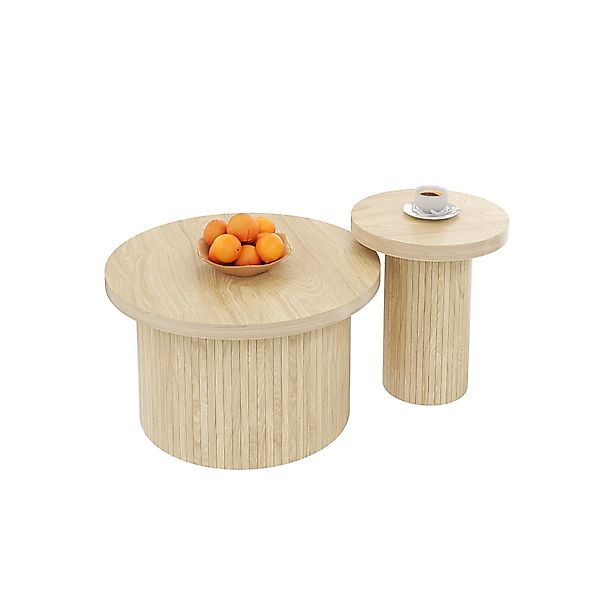 MODFU Couchtisch Set Scandi (Wohnzimmertisch, Beistelltisch, günstig online kaufen