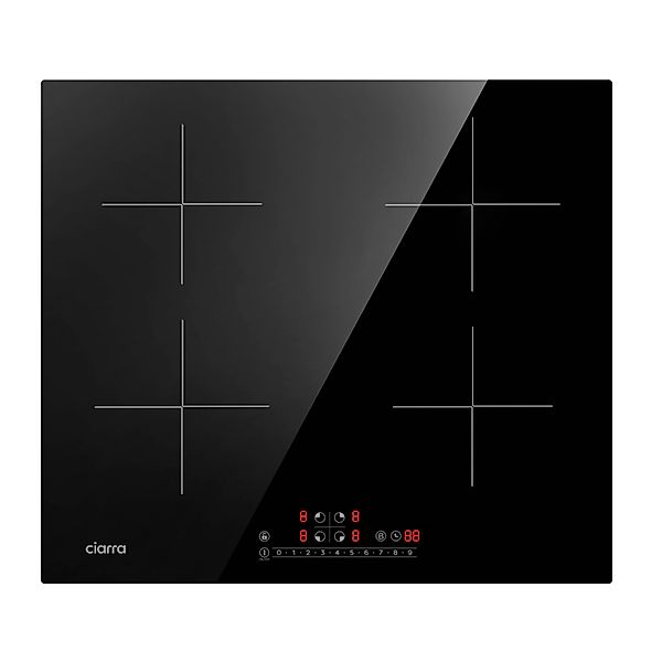 CIARRA Induktionskochfeld 60 cm 4-Zonen Einbau Induktionskochfeld Booster V günstig online kaufen