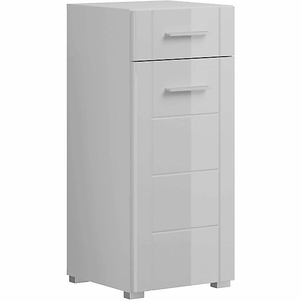 xonox.home Hochschrank in Weiß Hochglanz - 37x80x31cm (BxHxT) günstig online kaufen