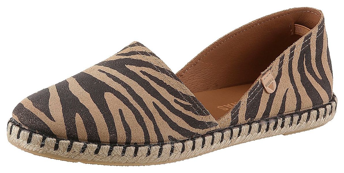 VERBENAS Espadrille Slipper, Sommerschuh, Urlaubsschuh, Flat im Zebra-Look günstig online kaufen