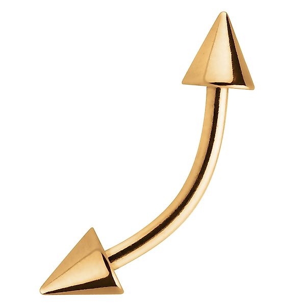 Taffstyle Augenbrauenpiercing Augenbrauenpiercing Eyebrow Spitzen Gold günstig online kaufen