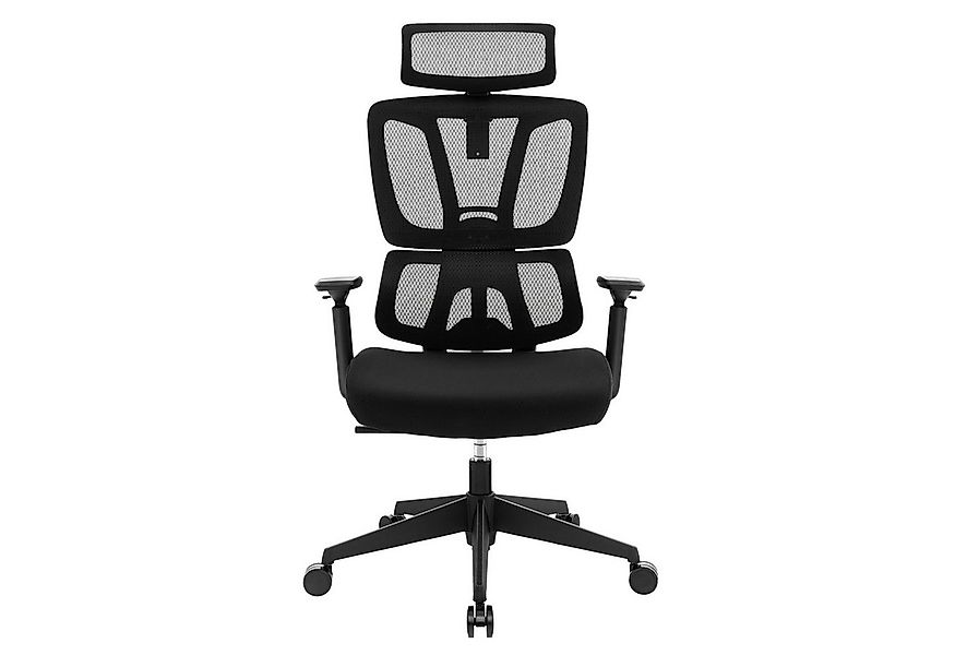 COSTWAY Bürostuhl, mit Lordosen-, Kopfstütze und Wippfunktion, bis 160kg günstig online kaufen