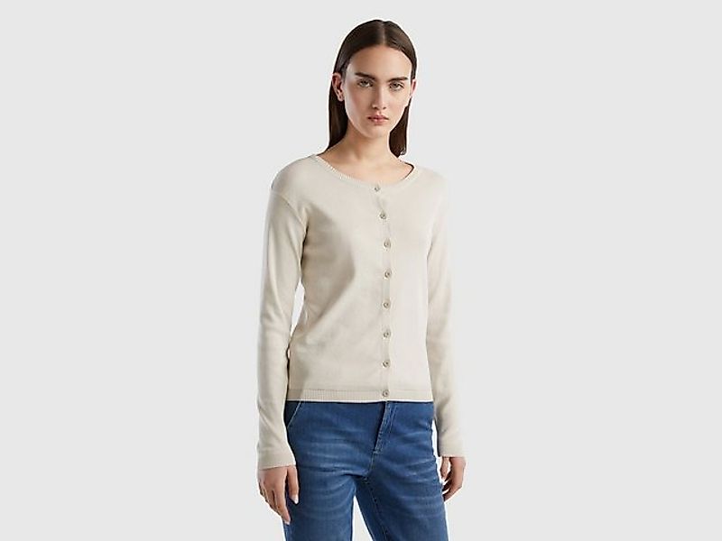 United Colors of Benetton Strickjacke mit Markenlabel günstig online kaufen