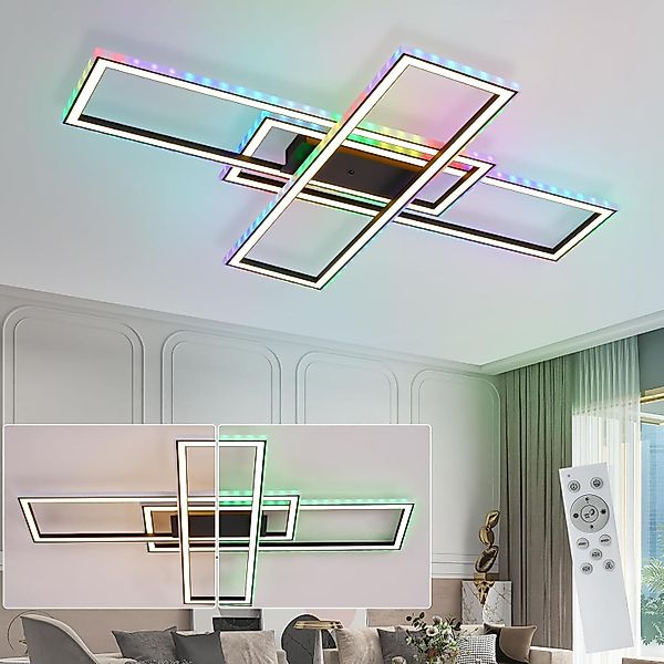 ZMH LED Deckenleuchte Whonzimmer RGB Deckenlampe günstig online kaufen