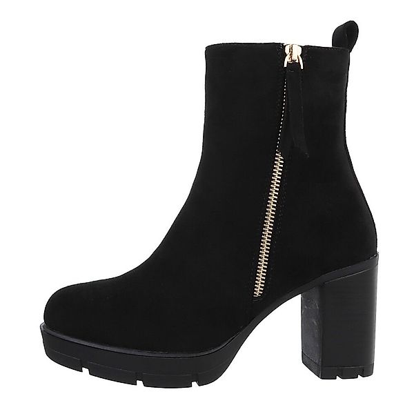 Ital-Design Damen Elegant High-Heel-Stiefelette (85493127) Blockabsatz günstig online kaufen