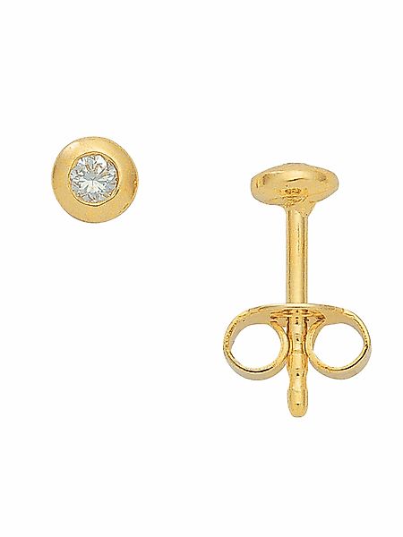 Adelia´s Paar Ohrhänger "585 Gold Ohrringe Ohrstecker mit Diamant Brillant günstig online kaufen