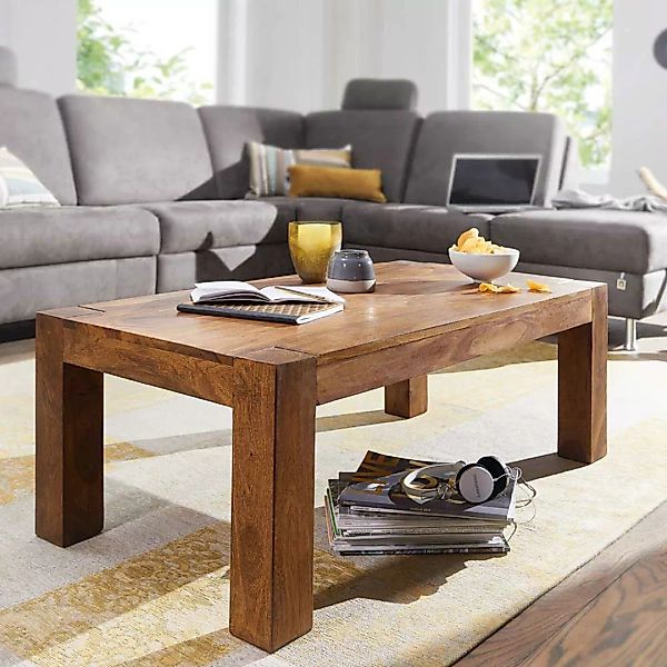 Massivholztisch im rustikalen Stil 110 cm breit günstig online kaufen