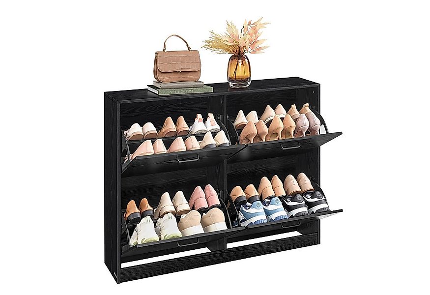 VASAGLE Schuhschrank Schuhschrank 4 Klappen, Schuhkipper,24 x 105,5 x 82,7 günstig online kaufen