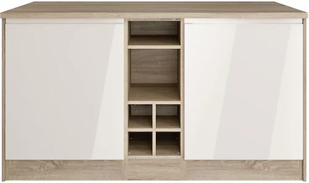 KOCHSTATION Kücheninsel »KS-Virginia« Breite 153 cm, MDF-Fronten, Flaschenr günstig online kaufen