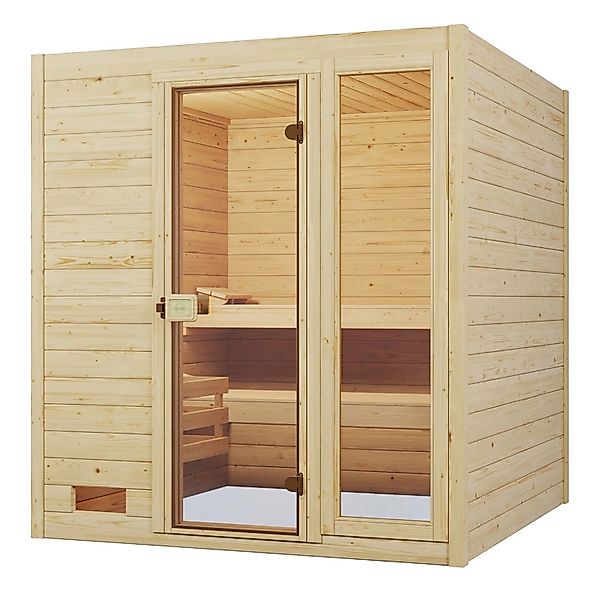 Weka Massivholzsauna Valida 3 o. Ofen Glastür/Fenster günstig online kaufen