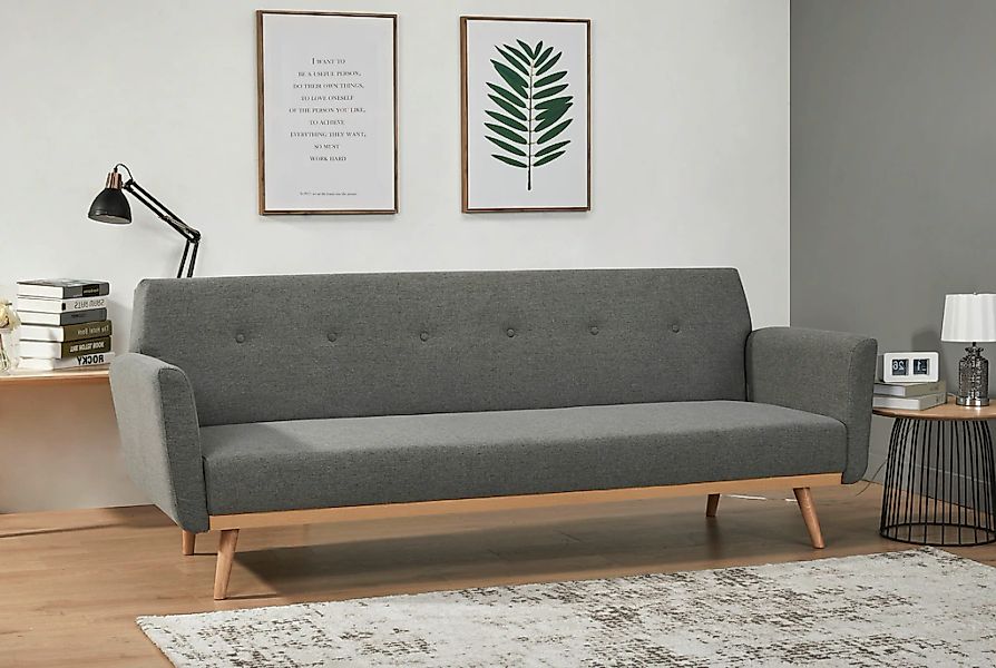 SalesFever Schlafsofa "Komfortables Schlafsofa zum Entspannen", Knopfheftun günstig online kaufen