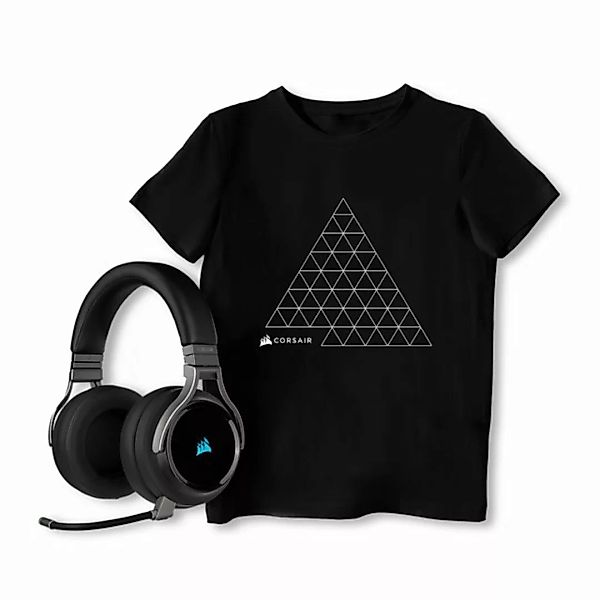 Corsair Virtuoso RGB WRLS Carbon T-Shirt Bundle Gaming-Headset (Mikrofon ab günstig online kaufen