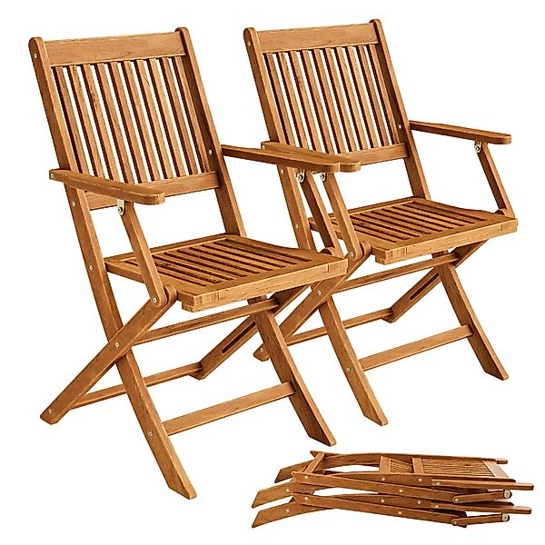 Casaria Klappstuhl Sydney, Gartenstuhl Holz FSC®-zertifiziert Akazie Klappb günstig online kaufen