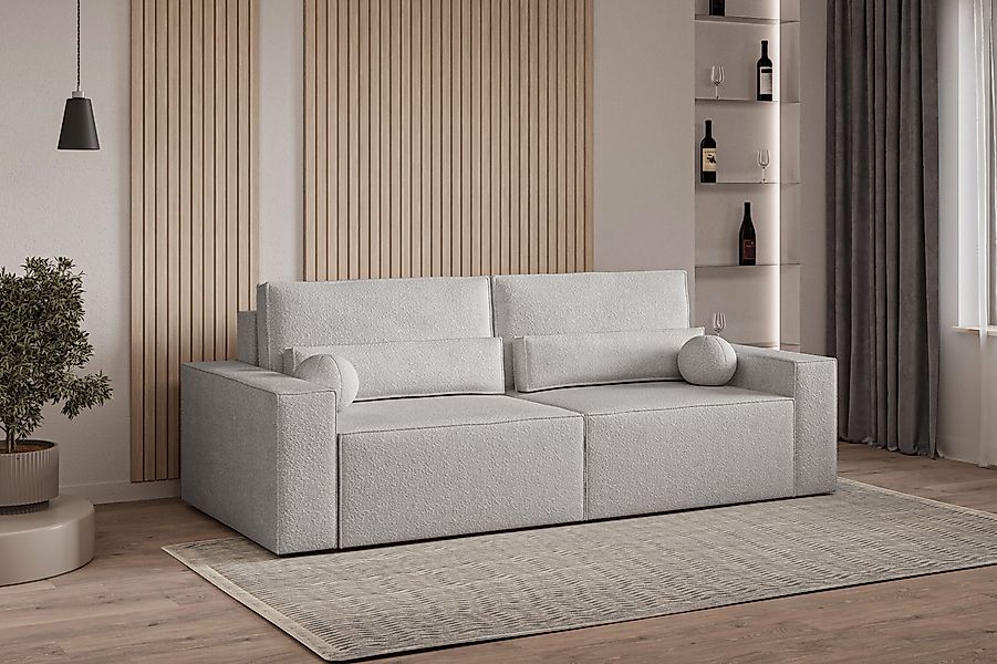 MOEBLO Schlafsofa Denver mini aus Bouclé, günstig online kaufen