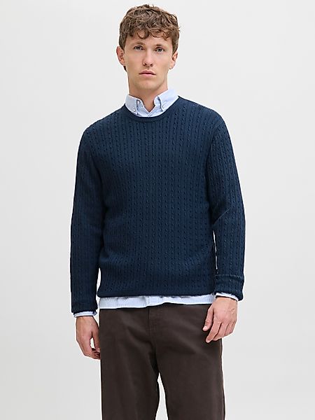Jack & Jones Strickpullover "JJEEMIL KNIT CABLE CREW NECK NOOS" günstig online kaufen