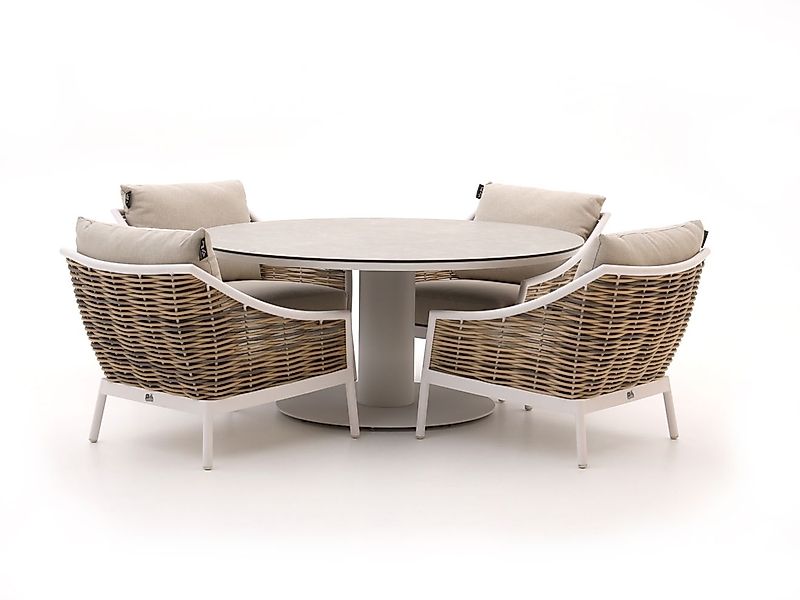 Apple Bee Milou/La Fonte ø 150 cm Low Dining Gartenmöbel-Set 5-teilig günstig online kaufen