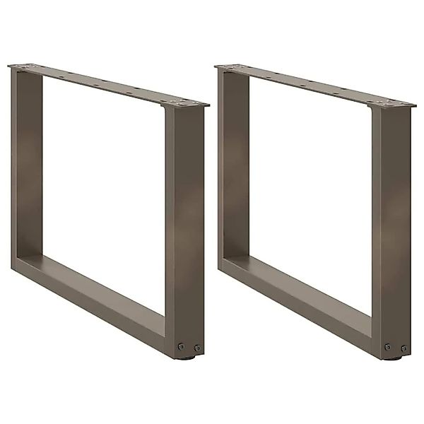 vidaXL Couchtischbeine U-Form 2 Stk Naturstahl 60x42-43 cm Stahl 4013163 günstig online kaufen