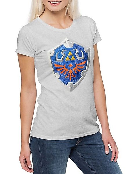 Urban Backwoods Print-Shirt Hylian Shield Damen T-Shirt Zelda Game Gamer PC günstig online kaufen
