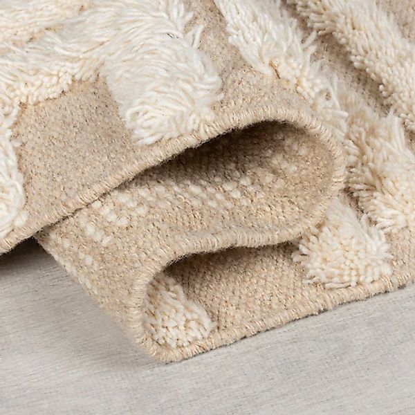 FLAIR RUGS Wollteppich »Greek Key«, rechteckig, 5 mm Höhe, Shaggy Wolle günstig online kaufen