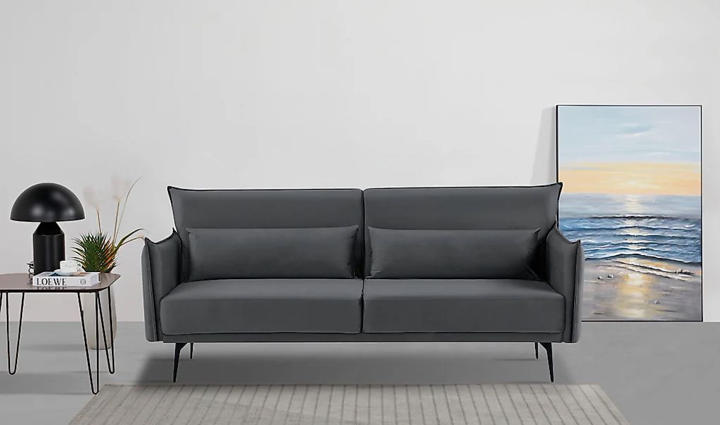 INOSIGN Schlafsofa "TULARE, 204 cm, klappbarer 3-Sitzer mit verstellbarer R günstig online kaufen