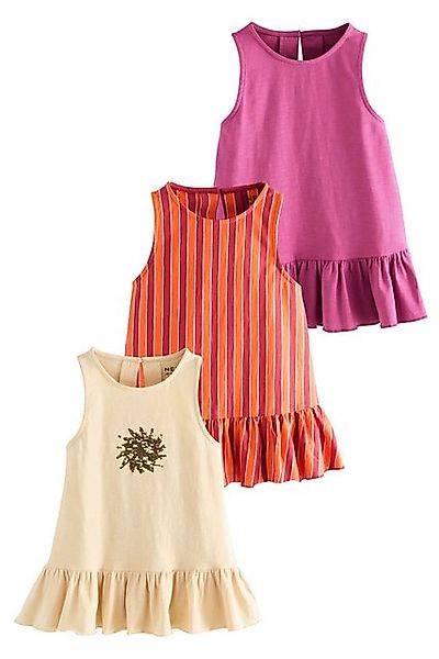 Next Paillettenshirt Gerüschtes Trägertop mit Schößchen aus Baumwolle (3-tl günstig online kaufen