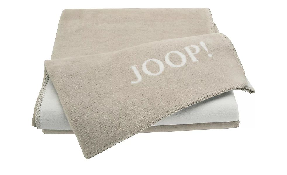 JOOP! Wohndecke-Doubleface  Joop! Uni-Doubleface - beige - 58% Baumwolle, 3 günstig online kaufen