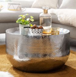 FINEBUY Couchtisch Couchtisch Sofatisch Metall 60x60x35 günstig online kaufen