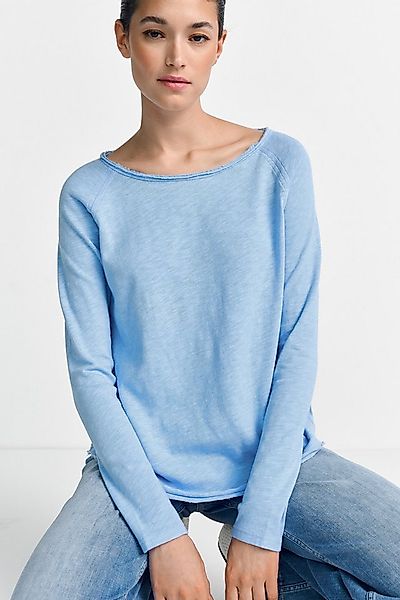 RICHROYAL Langarmshirt 2409 O HJ LS mit offener Ausschnittkante und Saum günstig online kaufen