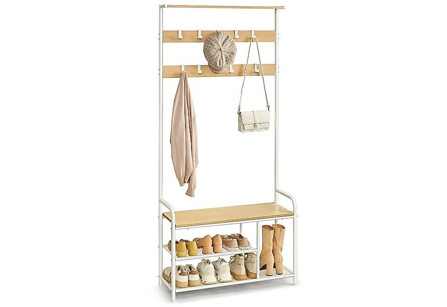 VASAGLE Garderobenständer Garderobe, mit Schuhregal, 85 x 30 x 180,5 cm günstig online kaufen