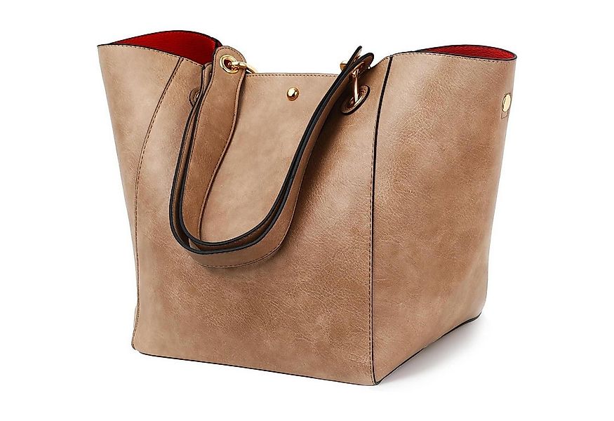 LuxusKollektion Shopper Tasche Damen Leder Shopper Henkeltasche Schultasche günstig online kaufen