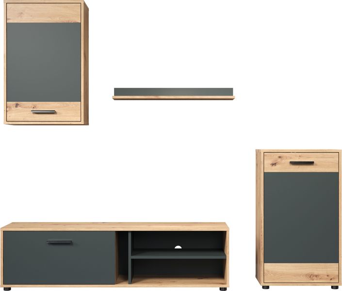 INOSIGN Wohnwand Valetta, (Komplett-Set, 4-St), inkl. günstig online kaufen
