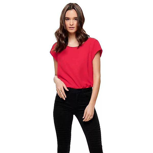 Only Vic Solid Kurzärmeliges T-shirt 34 High Risk Red günstig online kaufen
