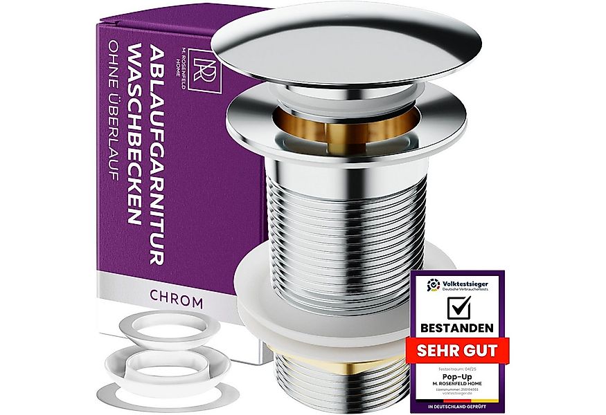 M. Rosenfeld Ablaufgarnitur Waschbecken 1/4 aus Edelstahl & Messing für Was günstig online kaufen